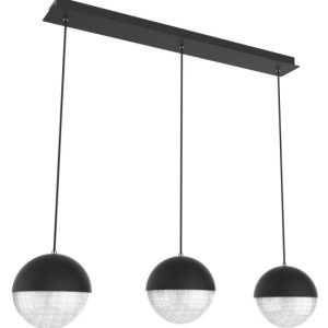 Lampa wisząca FURNI czarno-przezroczysta LED 3x15W 4000K 950lm Candellux 362284 Lampa wisząca FURNI czarno-przezroczysta LED 3x15W 4000K 950lm Candellux 362284