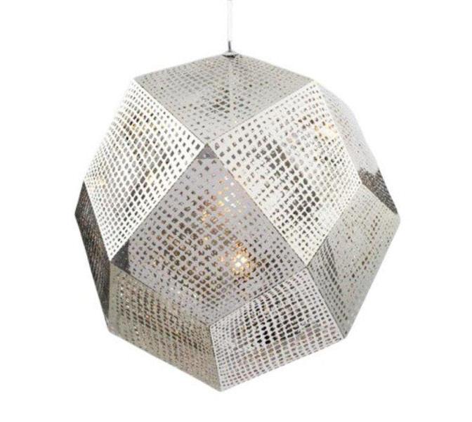 LAMPA WISZĄCA FUTURI STAR srebrna 32cm STALOWA 210810