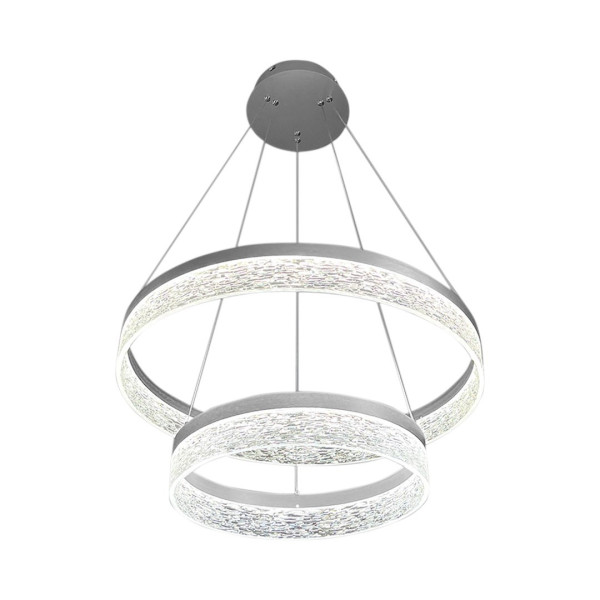 Lampa wisząca GALA inox LED 2x54W Neutralna biel 4320lm Milagro 836945