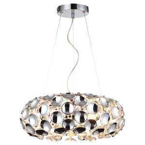Lampa wisząca Galaktyka 3-punktwa stalowa srebrna 190831