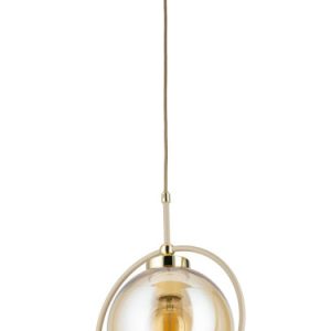 Lampa Wisząca Galaxy Beżowo-złota 1xE27 27 cm Szklana Nowoczesna Taupe 759144