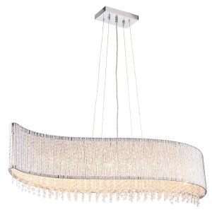 Lampa wisząca GALINA chromowana-przezroczysty 8xG9x15W IP20 Endon 1030188
