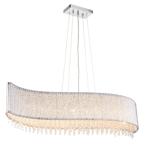 Lampa wisząca GALINA chromowana-przezroczysty 8xG9x15W IP20 Endon 1030188