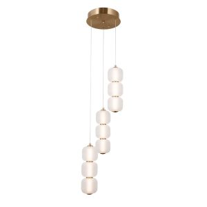 Lampa wisząca GANTI złoto-opalowa LED 3x20W Ciepła biel 2170lm Italux 845933