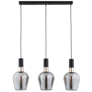 Lampa wisząca GARDA czarno-złota-dymiona 3xE27x15W IP20 Alfa 984873 Lampa wisząca GARDA czarno-złota-dymiona 3xE27x15W IP20 Alfa 984873