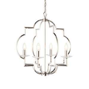 Lampa wisząca GARLAND polerowana niklowa 4xE14x15W IP20 Endon 1025541 Lampa wisząca GARLAND polerowana niklowa 4xE14x15W IP20 Endon 1025541