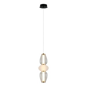 Lampa wisząca GASTEL czarno-biała LED 1x16W 1000lm Italux 837955 Lampa wisząca GASTEL czarno-biała LED 1x16W 1000lm Italux 837955