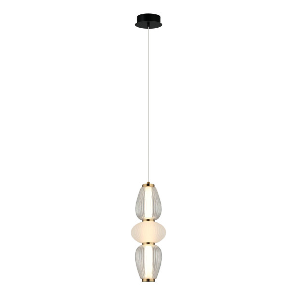 Lampa wisząca GASTEL czarno-biała LED 1x16W 1000lm Italux 837955