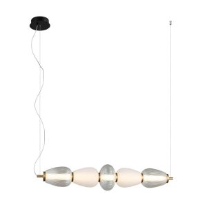 Lampa wisząca GASTEL czarno-biała LED 1x22W 1500lm Italux 837908 Lampa wisząca GASTEL czarno-biała LED 1x22W 1500lm Italux 837908