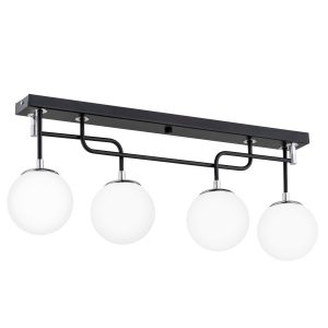 Lampa wisząca GATUS srebrne elementy czarna 4xE14x10W IP20 Alfa 1019619 Lampa wisząca GATUS srebrne elementy czarna 4xE14x10W IP20 Alfa 1019619