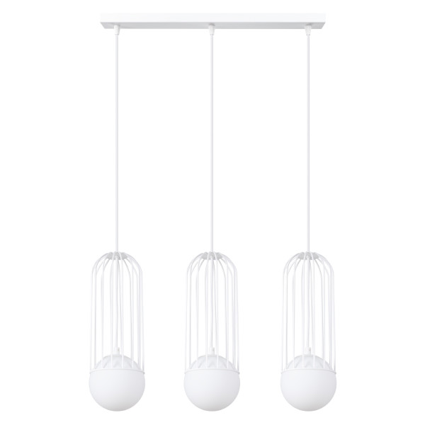 Lampa wisząca GELIDA biała 3xG9x8W wym:115x12x12cm IP20 Pure Lume 1019078