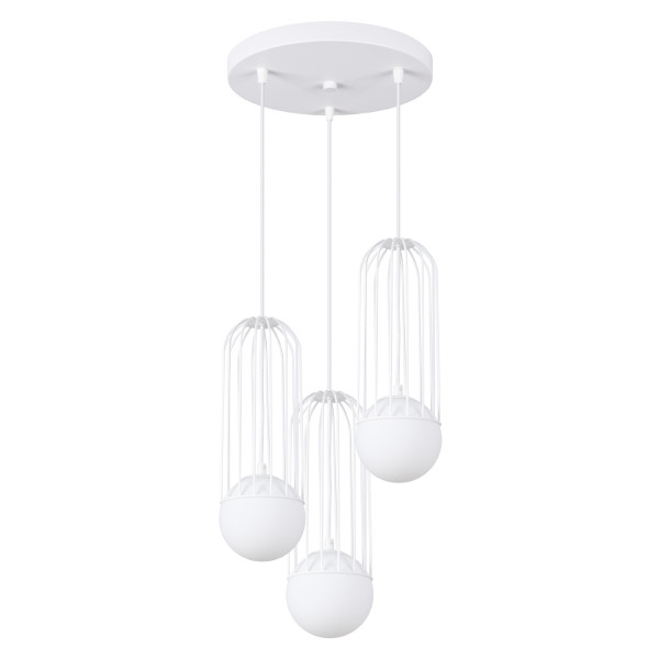Lampa wisząca GELIDA biała 3xG9x8W wym:115x34x34cm IP20 Pure Lume 1019129