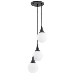 Lampa wisząca GEMINI białe kule czarna 3xE14x10W wym:80x25x25cm IP20 Alfa 1019085 Lampa wisząca GEMINI białe kule czarna 3xE14x10W wym:80x25x25cm IP20 Alfa 1019085
