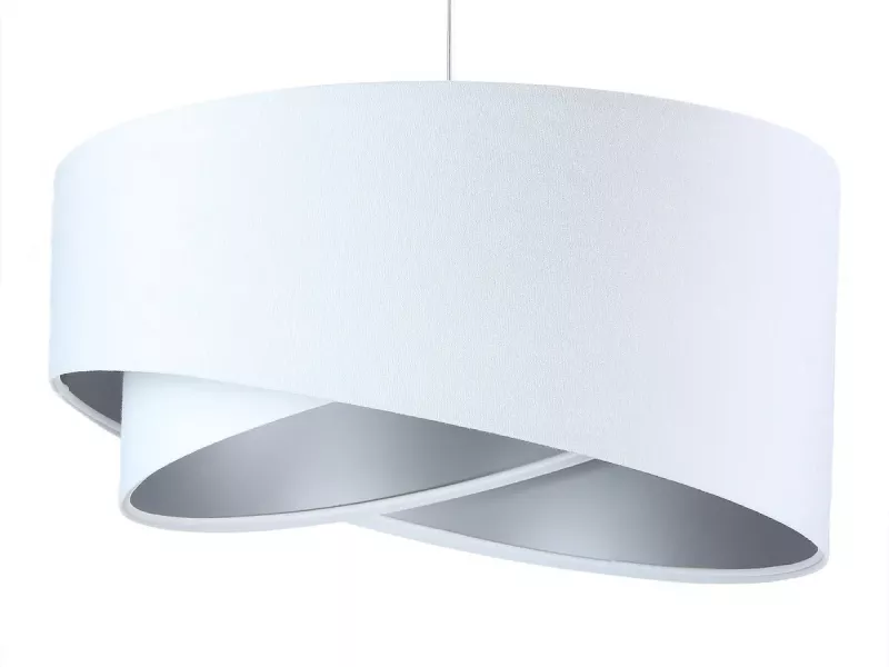 Lampa wisząca GEMSTONE biała/srebrna 391112