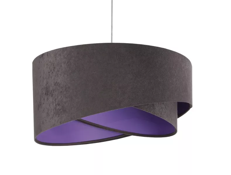 Lampa wisząca GEMSTONE GRAY grafitowa/ciemnofioletowa 391375