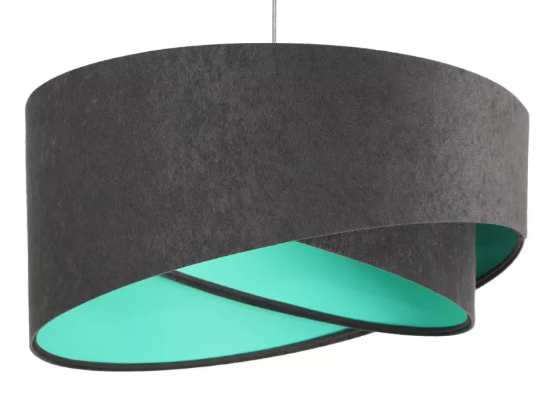 Lampa wisząca GEMSTONE GRAY grafitowa/miętowa 391670