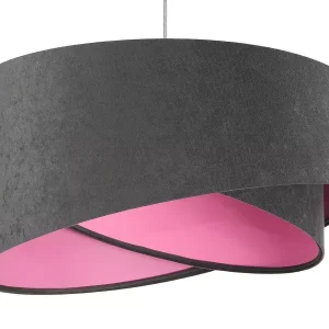Lampa wisząca GEMSTONE GRAY grafitowa/różówa 391594 Lampa wisząca GEMSTONE GRAY grafitowa/różówa 391594