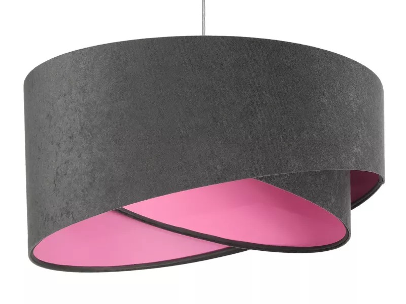 Lampa wisząca GEMSTONE GRAY grafitowa/różówa 391594