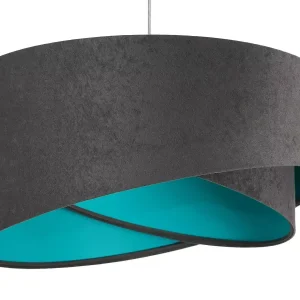 Lampa wisząca GEMSTONE GRAY grafitowa/turkusowa 391421 Lampa wisząca GEMSTONE GRAY grafitowa/turkusowa 391421