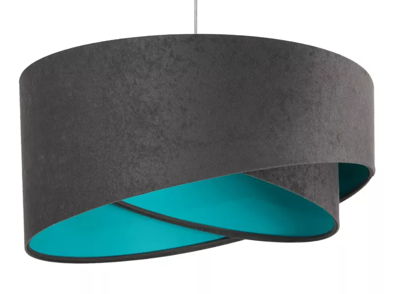 Lampa wisząca GEMSTONE GRAY grafitowa/turkusowa 391421