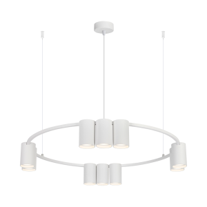 Lampa wisząca GENESIS Koło biała aluminium GU10 180 cm 1101146 Lampa wisząca GENESIS Koło biała aluminium GU10 180 cm 1101146