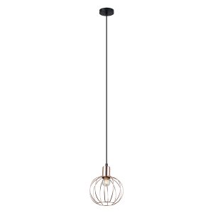 Lampa wisząca Gervais stalowa miedziano-czarna 65952 Lampa wisząca Gervais stalowa miedziano-czarna 65952