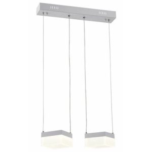 Lampa wisząca Gina srebrno-biała LED 2x12W Neutralna biel 1920lm Reality 845774 Lampa wisząca Gina srebrno-biała LED 2x12W Neutralna biel 1920lm Reality 845774