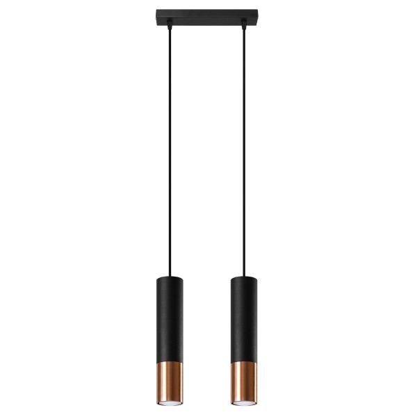 Lampa wisząca GIRALO czarno-miedziana 2xGU10x40W IP20 Pure Lume 1027232