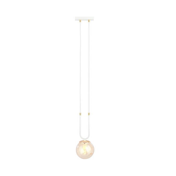 Lampa Wisząca Glam 1 White/Miodowy 752702