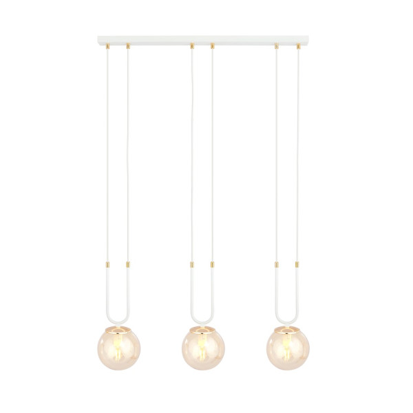 Lampa Wisząca Glam 3 White/Miodowy 752751