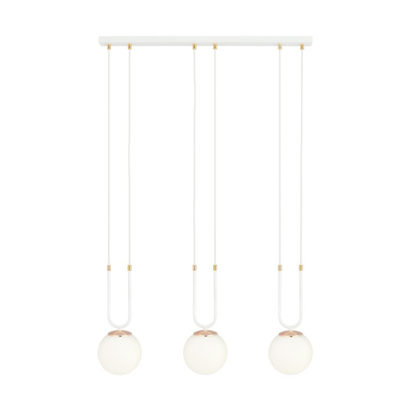 Lampa Wisząca Glam 3 White/Opal 752717