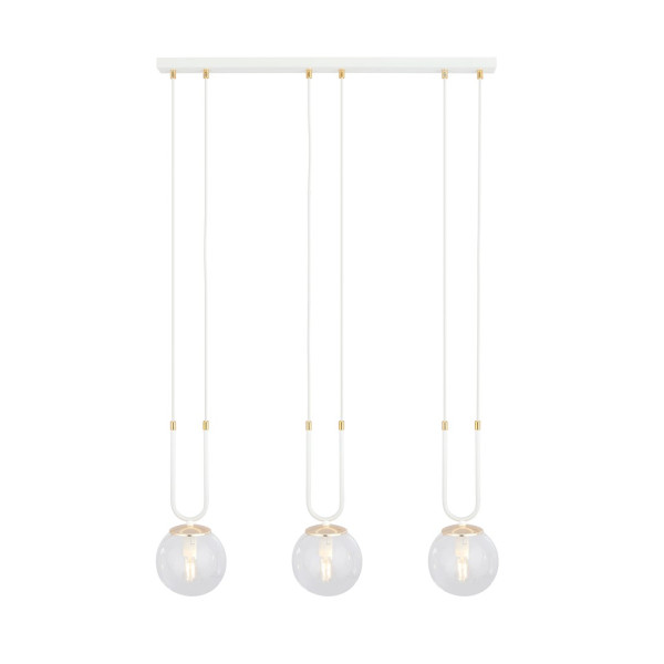 Lampa Wisząca Glam 3 White/Transparent 752685