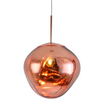 LAMPA WISZĄCA GLAM M 28 cm miedziany ognisty klosz 217499