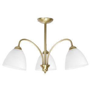 Lampa wisząca glamour EDYLIT złota białe klosze 3xE27 MARABEL 13-382 1048818 Lampa wisząca glamour EDYLIT złota białe klosze 3xE27 MARABEL 13-382 1048818