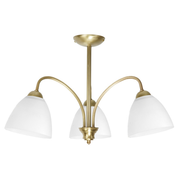 Lampa wisząca glamour EDYLIT złota białe klosze 3xE27 MARABEL 13-382 1048818