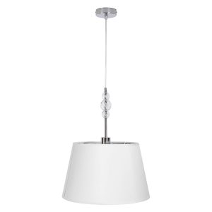 Lampa wisząca Glamour tkaninowa biała 40707 Lampa wisząca Glamour tkaninowa biała 40707