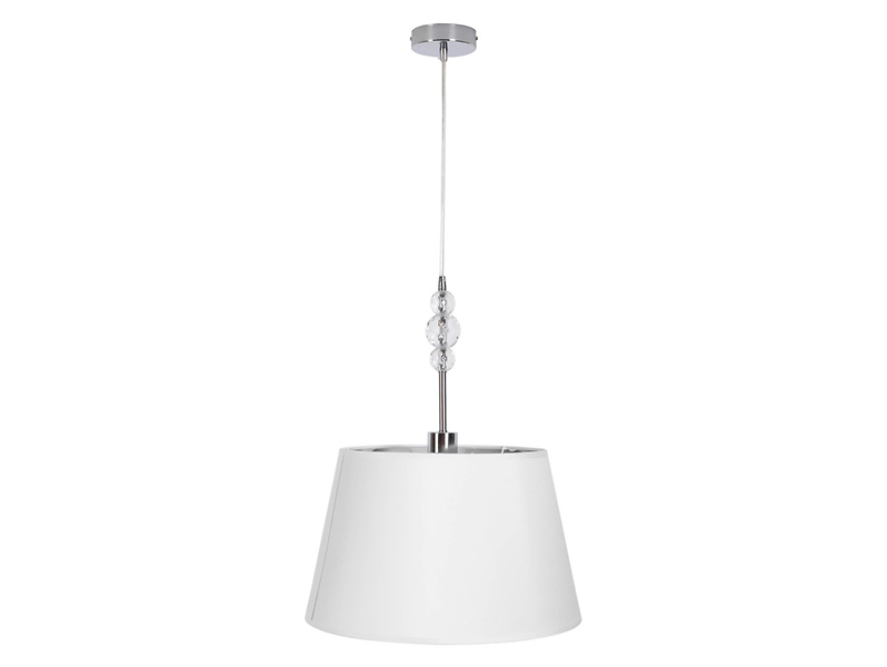 Lampa wisząca Glamour tkaninowa biała 40707