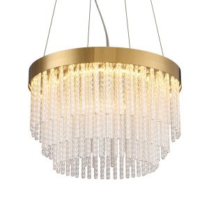 Lampa wisząca GLORIA LED kryształowa złota 40 cm 1065977 Lampa wisząca GLORIA LED kryształowa złota 40 cm 1065977