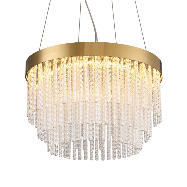 Lampa wisząca GLORIA LED kryształowa złota 40 cm 1065977