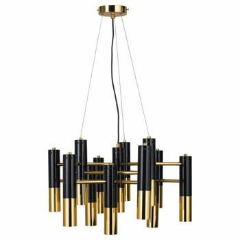 Lampa wisząca GOLDEN PIPE-13 czarno złota 60 cm 217463