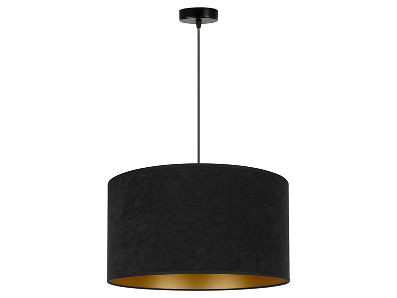 Lampa wisząca Golden welurowa czarno-złota 333572