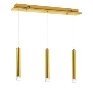 Lampa wisząca Goldie LED 3-punktowa metalowa złota 39456