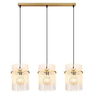 Lampa wisząca Gorley 3-punktowa szklana złota 670426