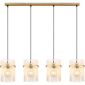 Lampa wisząca Gorley 4-punktowa szklana złota 670428
