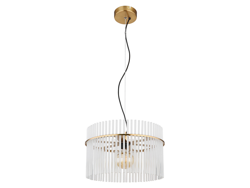 Lampa wisząca Gorley szklana złota 670431