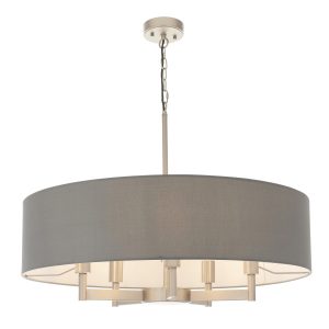 Lampa wisząca GRANDE matowa niklowa 5xE27x20W wym:207x80x80cm IP20 Endon 1026830 Lampa wisząca GRANDE matowa niklowa 5xE27x20W wym:207x80x80cm IP20 Endon 1026830