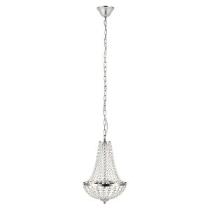Lampa wisząca Granso 2-punktowa metalowa srebrna 27073 Lampa wisząca Granso 2-punktowa metalowa srebrna 27073