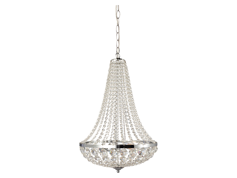 Lampa wisząca Granso 2L kryształowy srebrny 26747