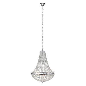 Lampa wisząca Granso 3-punktowa kryształowa srebrna 62276 Lampa wisząca Granso 3-punktowa kryształowa srebrna 62276