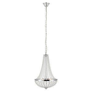 Lampa wisząca Granso3-punktowa metalowa srebrna 27074 Lampa wisząca Granso3-punktowa metalowa srebrna 27074